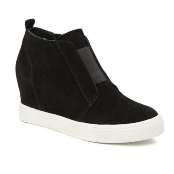 Steve Madden Wedge Sneakers Black Size 10 - Picture 1 of 7
